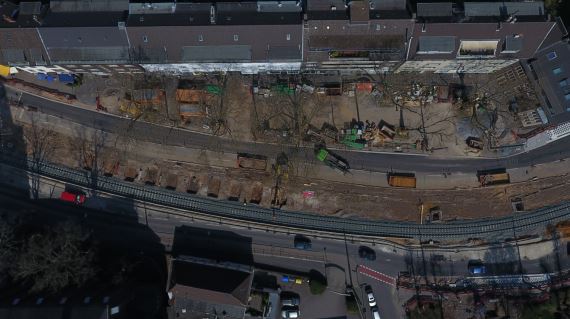Luftaufnahmen für die Dokumentation von Baustellen in Düsseldorf